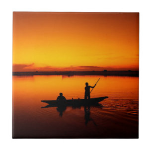 Paisagem solar com um barco-68465