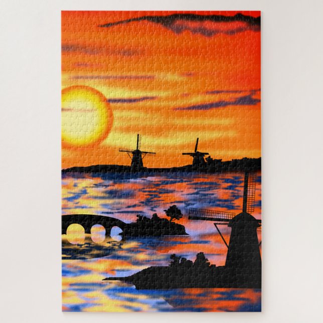 Paisagem Sunset Quebra-cabeça (Vertical)