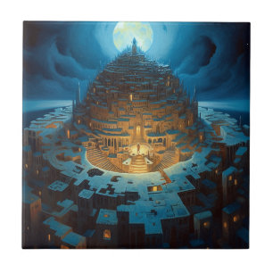 Paisagem Surreal Cidade Maze Fantasy Art