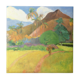 Paisagem Taitiana, Montanhas Taiti, Paul Gauguin