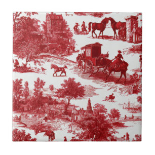 Paisagem Toile Vermelha Vintage (3)