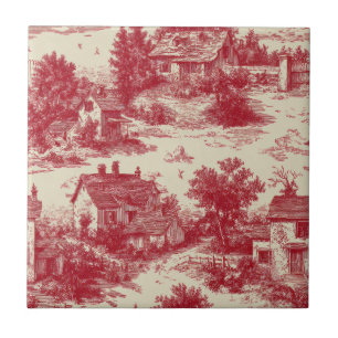 Paisagem Toile Vermelha Vintage (7)