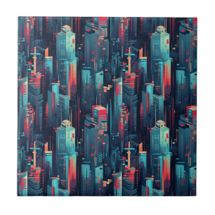 Paisagem Urbana Abstrata de Cyberpunk (5)