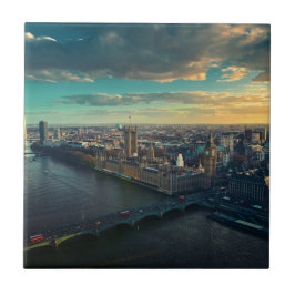 Paisagem Urbana de Londres ao Pôr do Sol