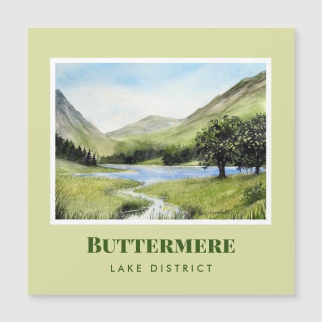 Paisagem Watercolor Painting of Lake Buttermere (Frente)