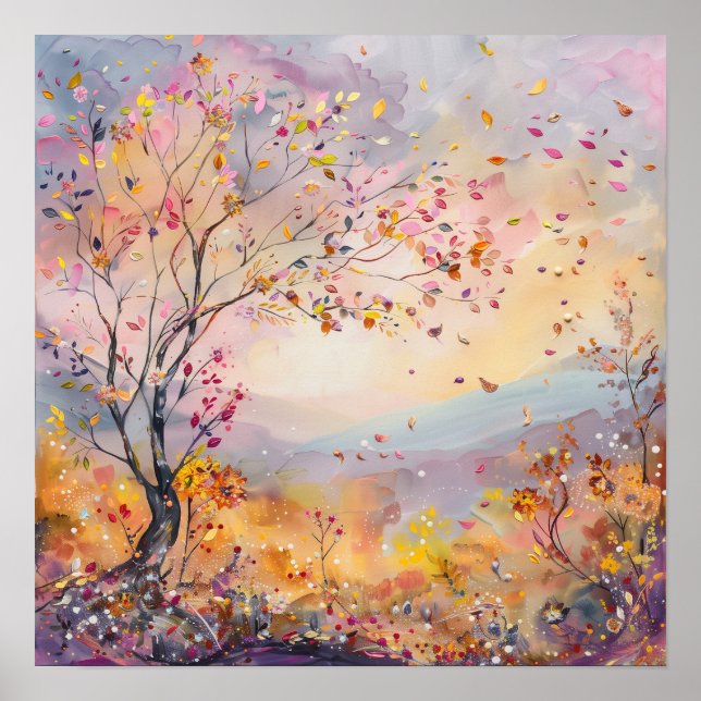 Paisagem Whimsso Fantasia Wall Decor Poster (Frente)