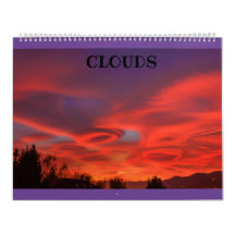 paisagens de nuvens no calendário