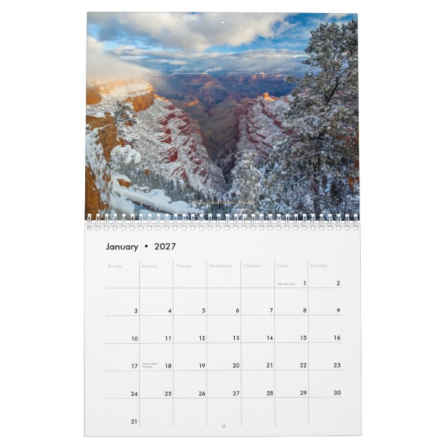 Paisagens do calendário 2013 ocidental (Jan 2027)