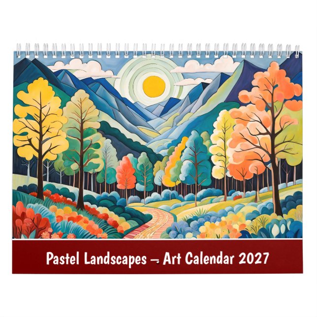 Paisagens Pastel – Calendário de Arte (Capa)