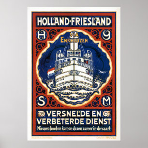 Países Baixos Holland Viagens vintage Poster Rest