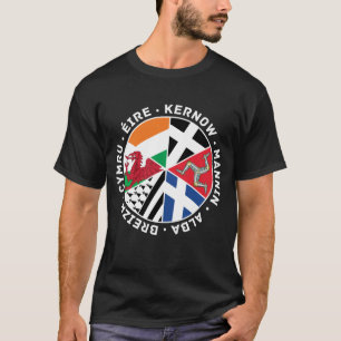 Países Célticos Bandeiras Camiseta Masculina