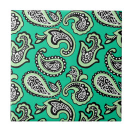 Paisley Atemporal em Fundo Verde