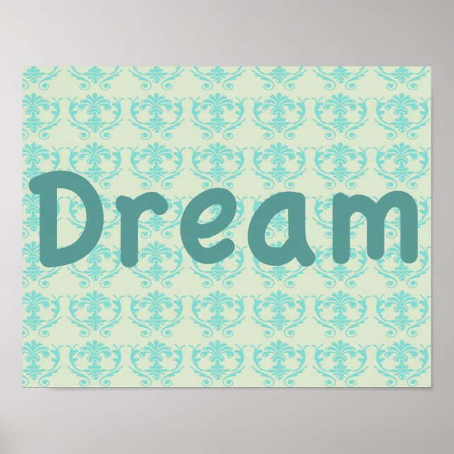 Paisley Background light Green Poster (Frente)