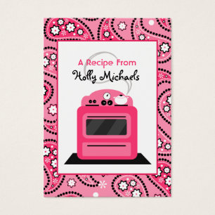 Paisley cor-de-rosa & receita retro do fogão