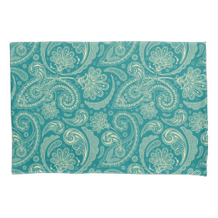 Paisley Creme Verde Azul E Beige
