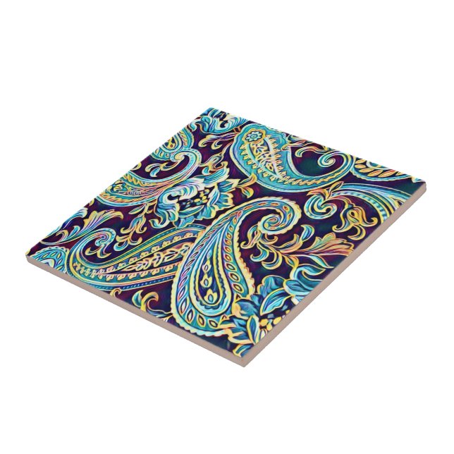 Paisley do Dream Azul e Amarelo (Lateral)
