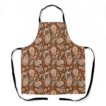 paisley floral contínuo Marrom