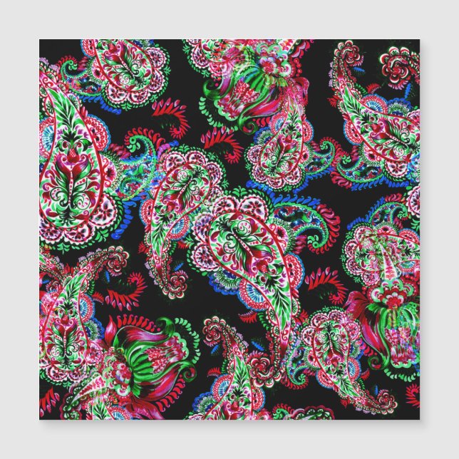 Paisley Floral, Fundo Étnico. (Frente)
