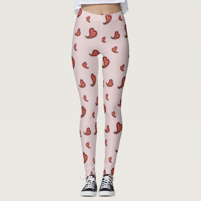 Paisley Heart Leggings (Frente)