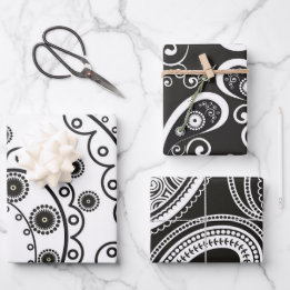 Paisley Minimalista Preto Branco