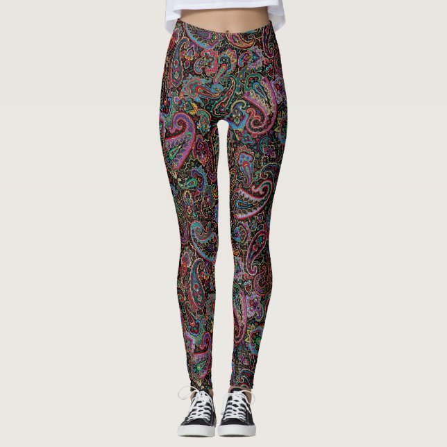 Paisley Multi-Color série 50 Leggings (Frente)