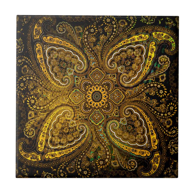 Paisley Nostalgia Dourada (Frente)