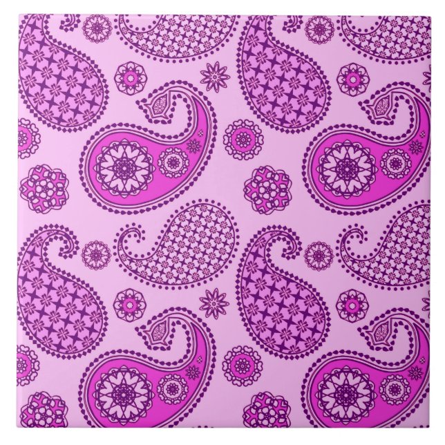 Paisley, orquídea e ametista roxo (Frente)