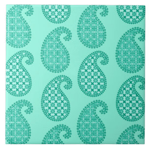 Paisley pattern, aqua e turquesa