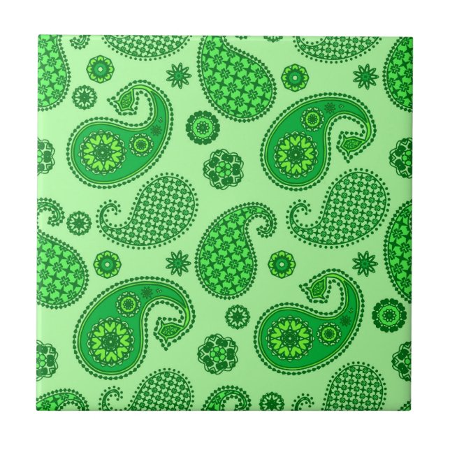 Paisley Pattern, Limão e Emerald Green (Frente)