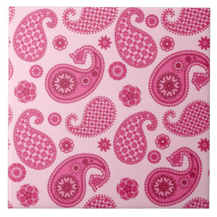 Paisley Pattern, Pastel Coral Pink e Fuchsia