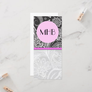 Paisley Pattern, Preto e Branco, Monograma