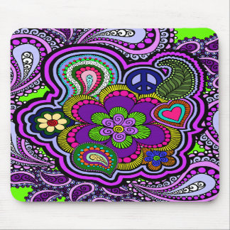 Paisley roxo psicadélico Mousepad