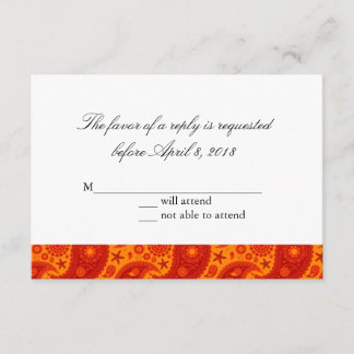 Paisley Starfish - Cartão de Resposta de Verão Que