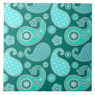 Paisley, Turquesa, Aqua e White
