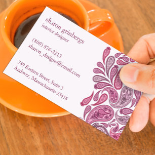 Paisleys Elegant Cartão de visita