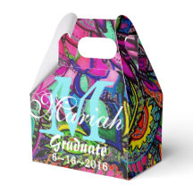 Paisly Feather Bright e Colorida Caixa de Favor