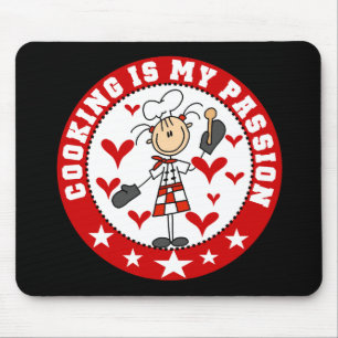 Paixão fêmea Mousepad do cozinhar do cozinheiro