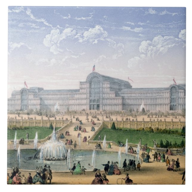 Palácio de cristal, Sydenham, c.1862 (litho da (Frente)