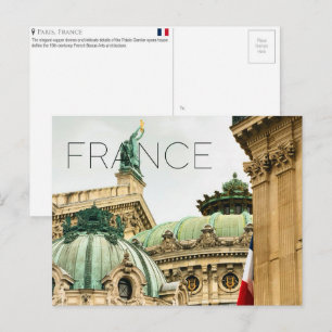 Palais Garnier, Paris, França Cartão Postal de Via