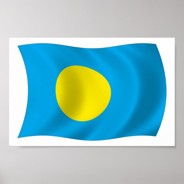 Palau Flag Poster Impressão (Frente)