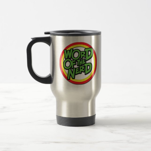 Palavra da caneca de viagem do nerd (Esquerda)