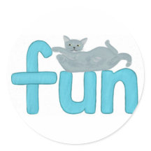 palavra divertida em aqua, com cinza, adesivos