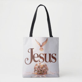 Palavra Jesus tote bags cristãos