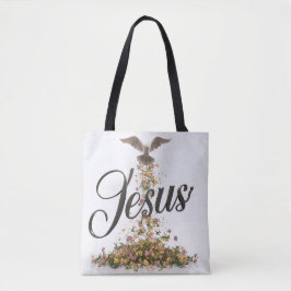 Palavra Jesus tote bags cristãos
