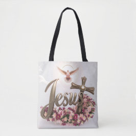 Palavra Jesus tote bags cristãos