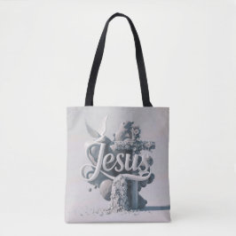 Palavra Jesus tote bags cristãos