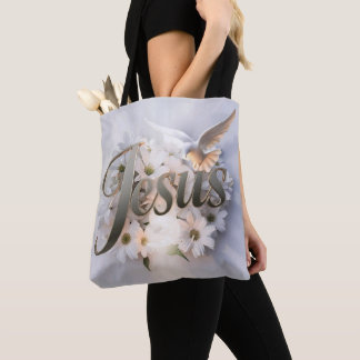Palavra Jesus tote bags cristãos