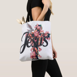 Palavra Jesus tote bags cristãos