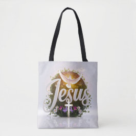 Palavra Jesus tote bags cristãos