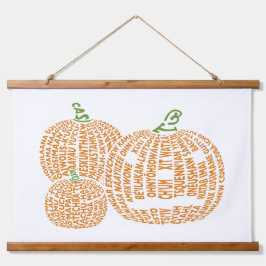 Palavra Mundial Pumpkins Tapeçaria